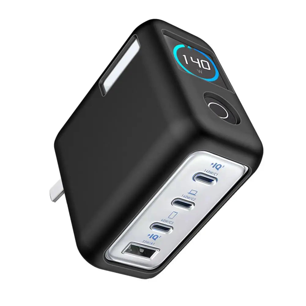 For Anker Zolo 140W Four-Port Gallium Nitride Charger Protective Silicone Cover Dust-Proof Anti-Fall Soft Sleeve Shell Qme black
