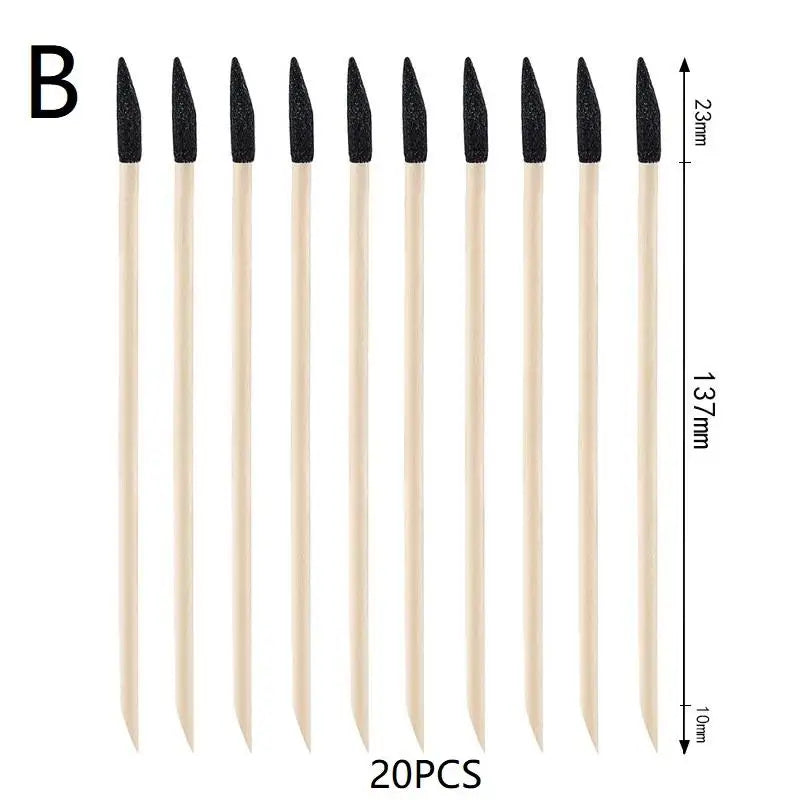 20pcs Dual Purpose Sanding Sticks Precision Frosted Tips Flat Head For Crafts Model Making Qme B