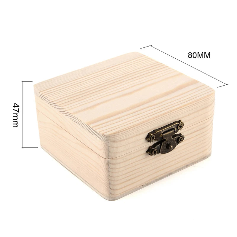 8x8x4 Plain Natural Wooden Packing Box Storage Home Sundries Qme