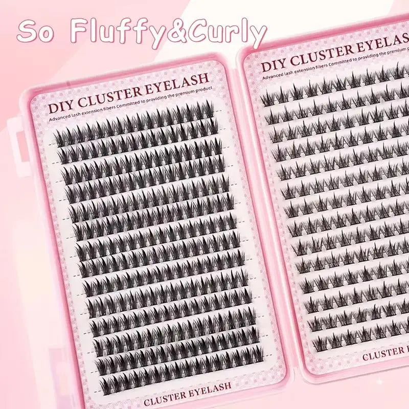Eyelash Fluffy Individual Extensions Tweezers Brushes DIY Beauty Qme