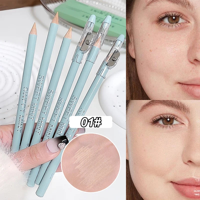 Wooden Dual-effect Concealer Pen Brighten Tear Troughs Conceal Acne Qme