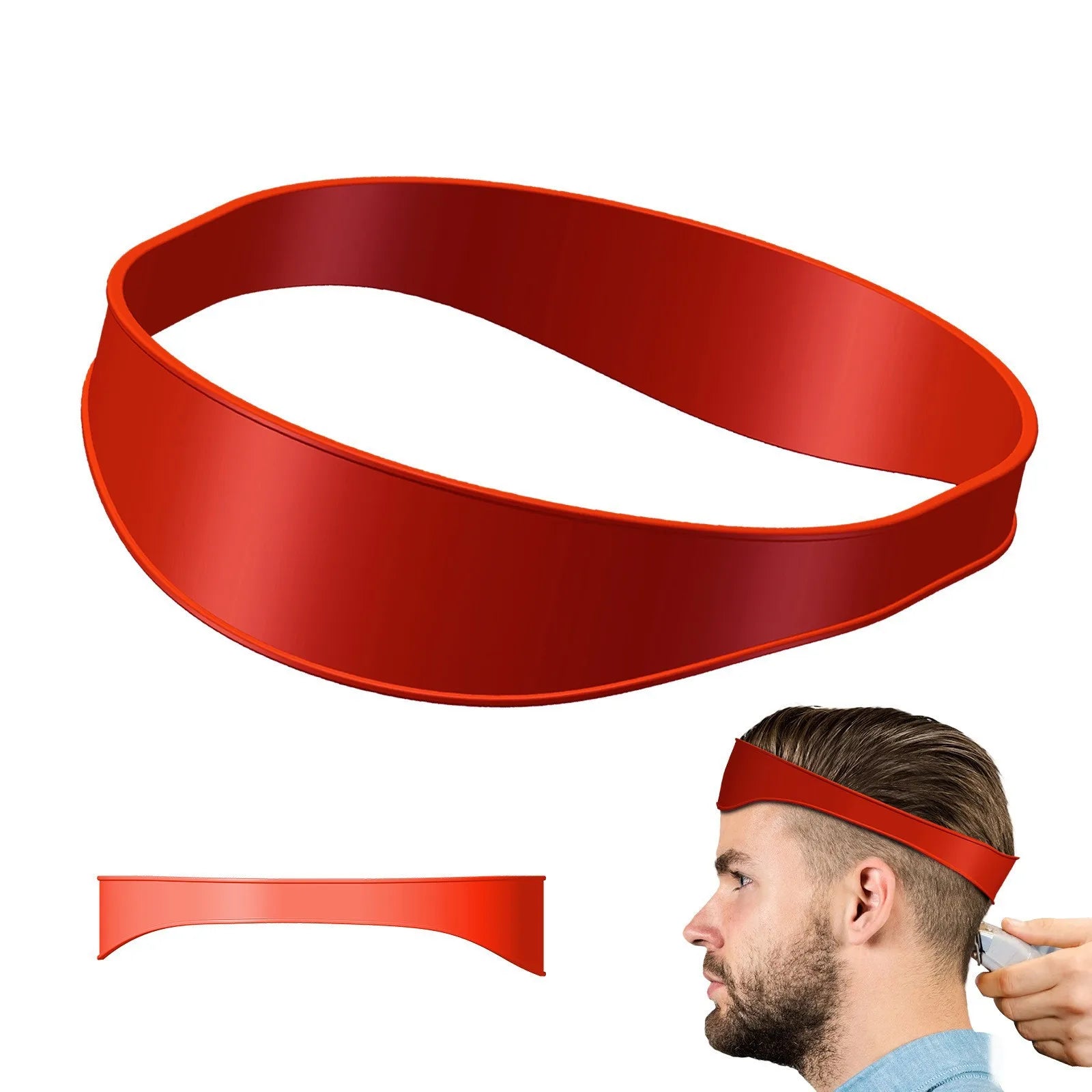 DIY Men Hair Trimming Ruler Curved Headband Styler Barber Comb Beard Qme Red China Mainland