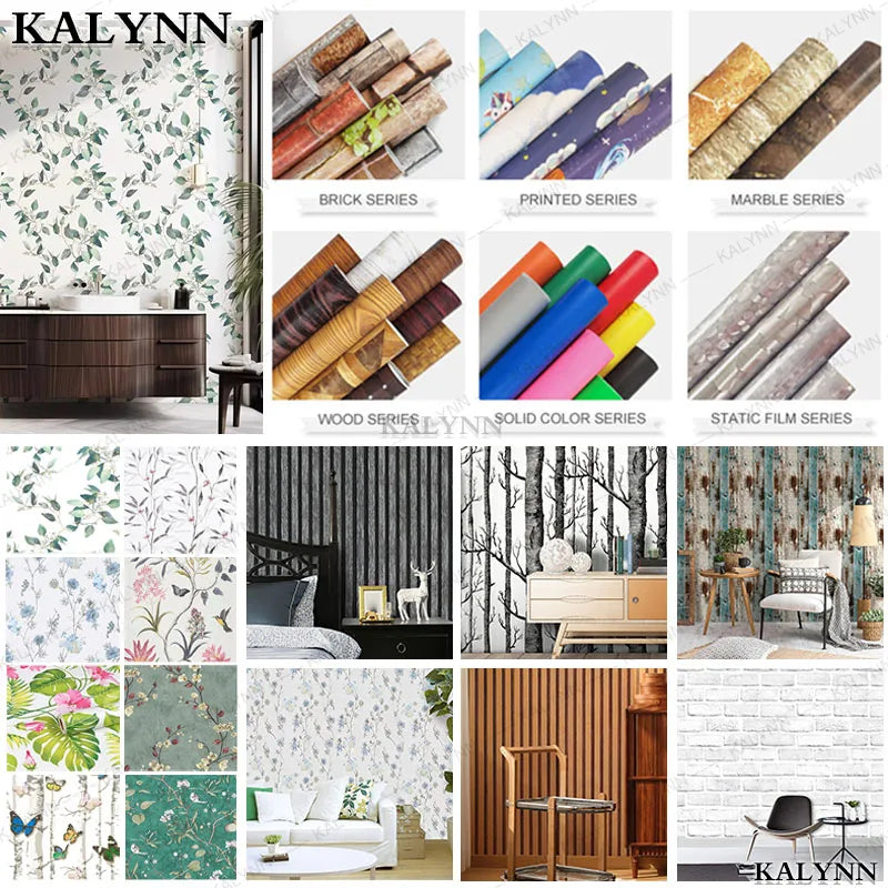 Vinyl Green Leaf Peel Stick Wallpaper Self Adhesive Contact Paper Qme