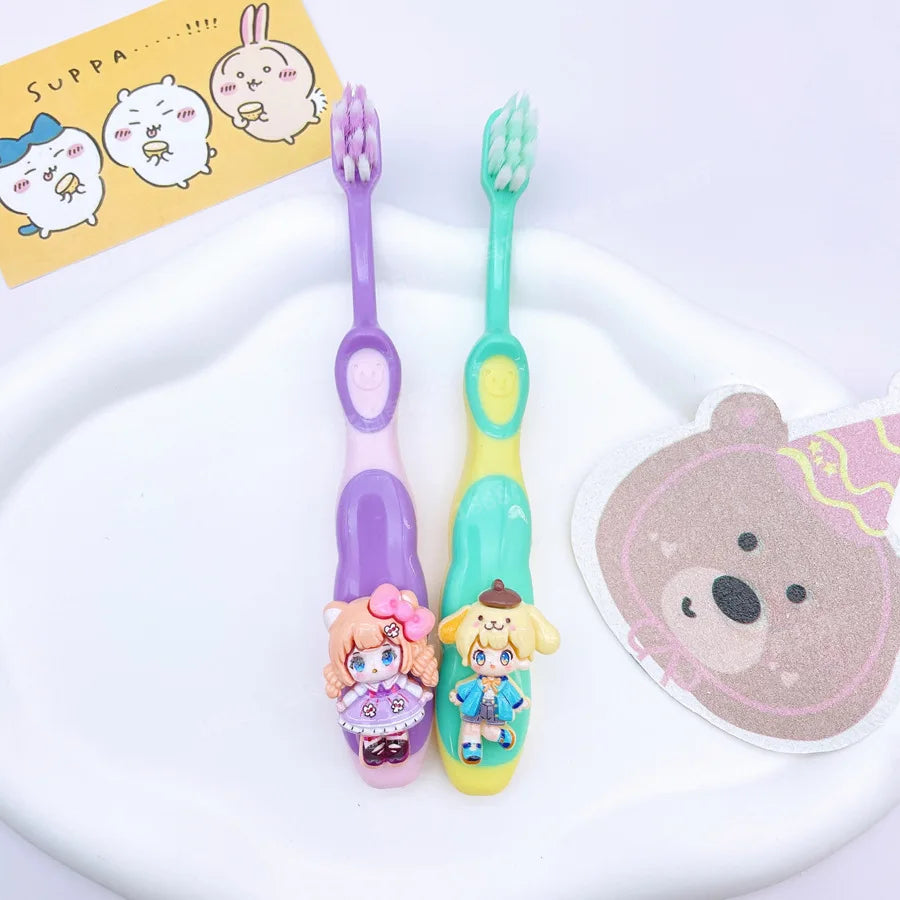 Hello Kitty Kuromi Soft-bristle Toothbrush Gentle Gums Teeth Thorough Qme 6