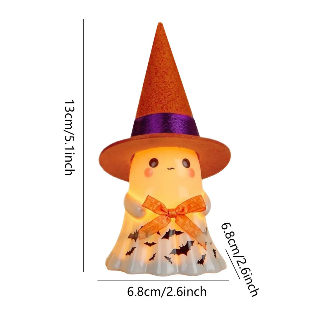 Light Up Ghost Halloween Decor Resin Decorations Indoor Led Spooky Qme