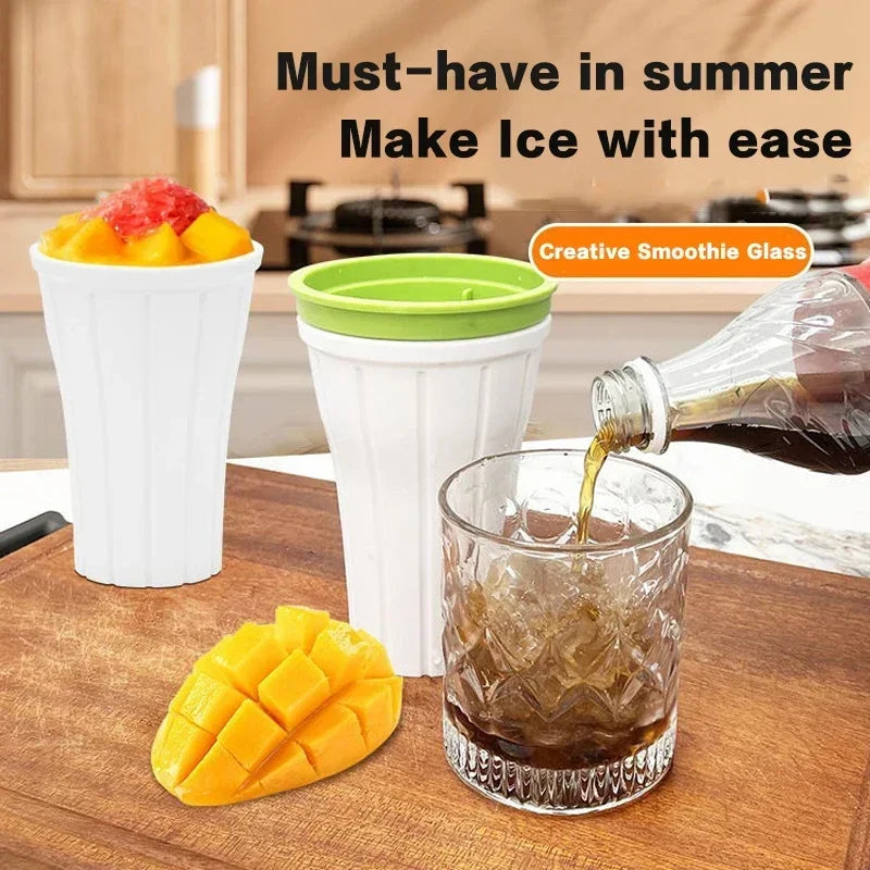 TPE Smoothie Cup Pinch Homemade Crushed Ice Slush Squeeze Diy Cold Qme