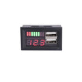 USB 5V 2.4A Car Voltmeter Voltage Meter Panel 12V-24V 3S-7S Lithium Battery Capacity Indicator Power Tester Li-ion Lead acid Qme blue 24v Lead acid