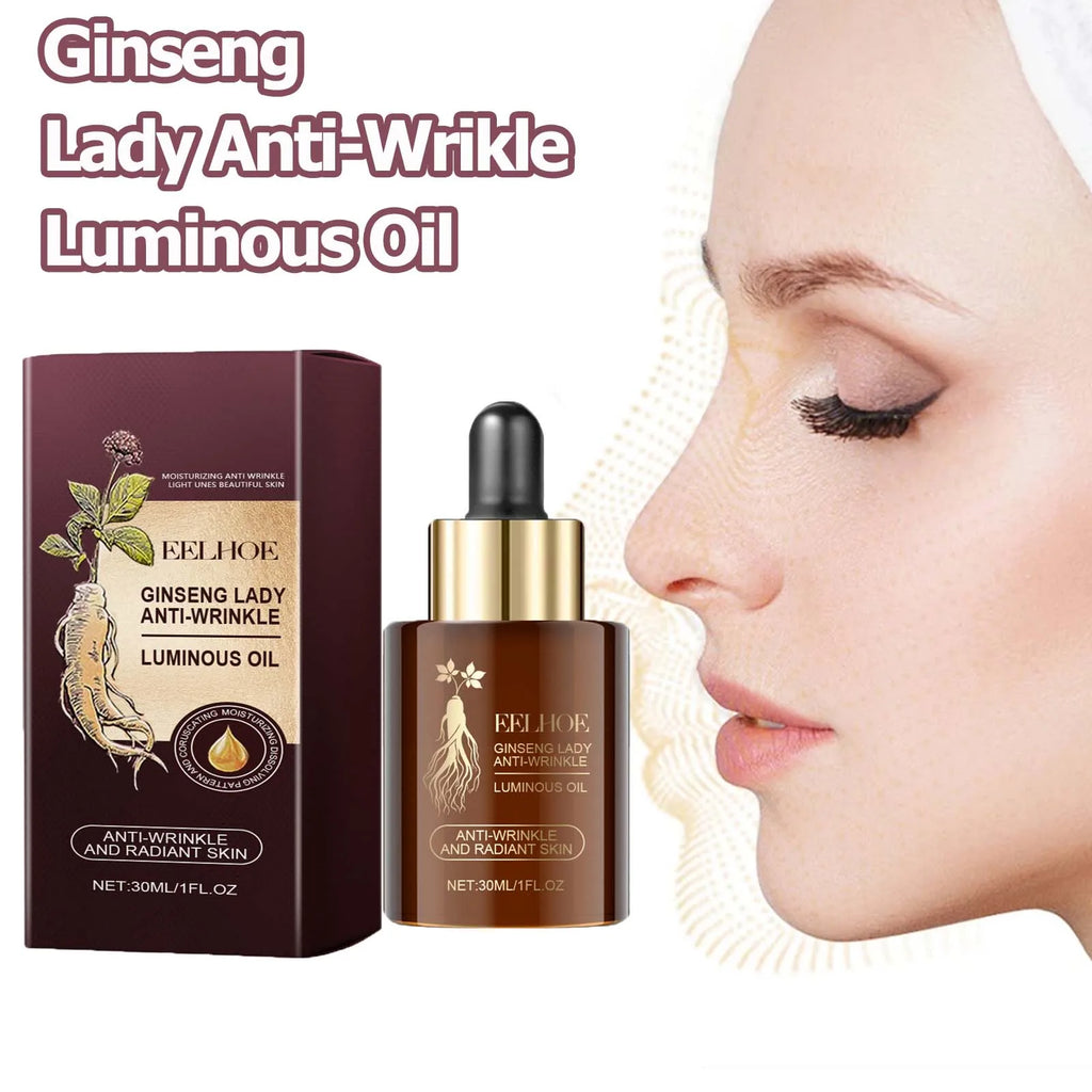 Ginseng Extract Facial Essential Oil Firming Fade Fine Lines Moisturizing Skin Rejuvenation Non-Greasy Nourishing Face Essence Qme