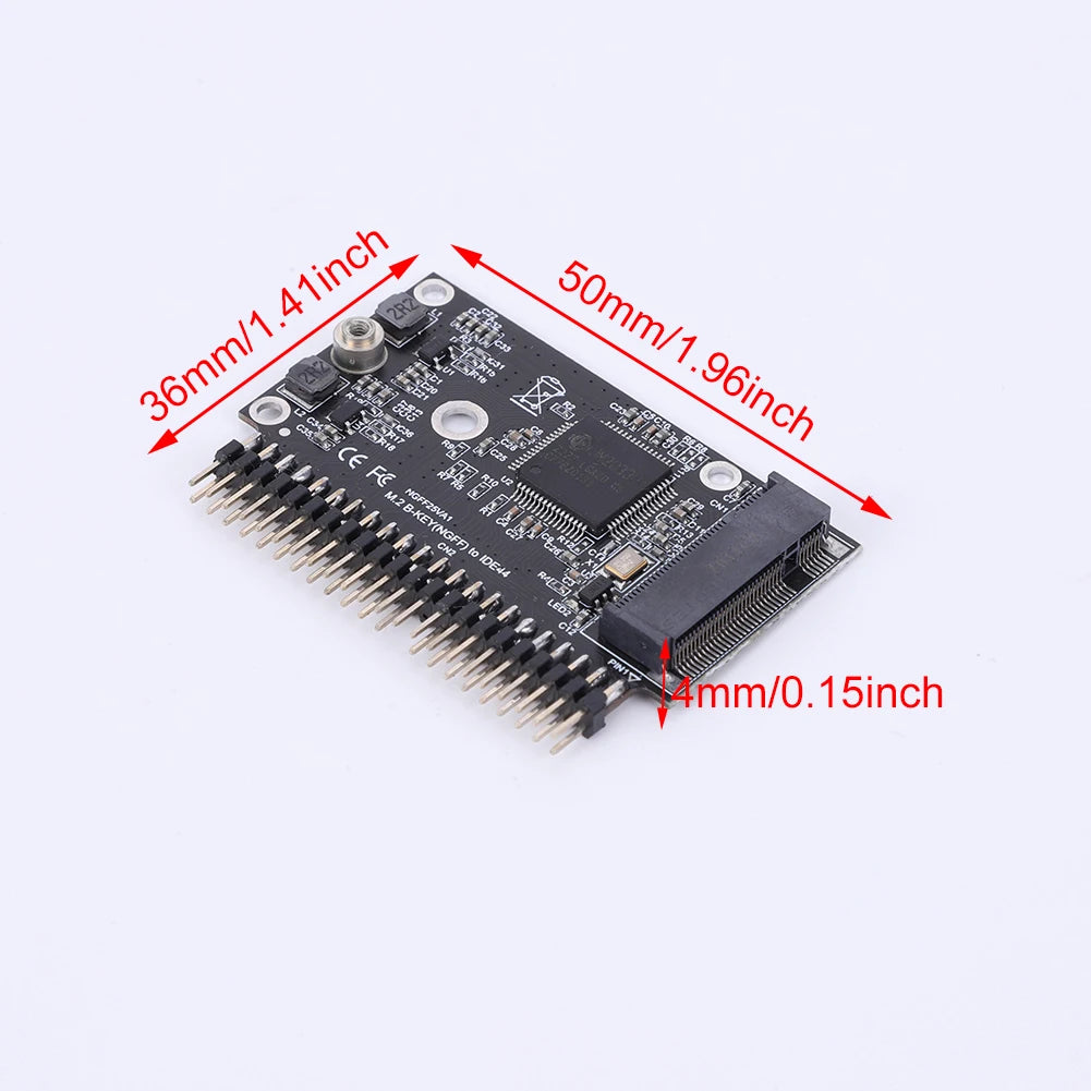 M.2 NGFF SATA SSD To 2.5inch IDE 44pin Adapter M.2 IDE Adapter SATA Adapter Card for Notebook Laptop Desktop Computer and More Qme