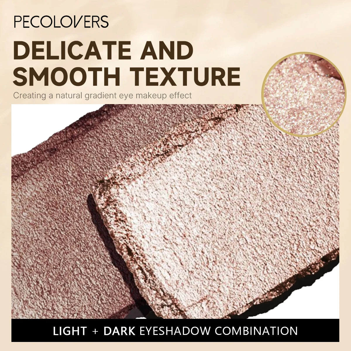Glitter Eyeshadow Stick Push Pull Design Bright Dark Two-color Eye Qme