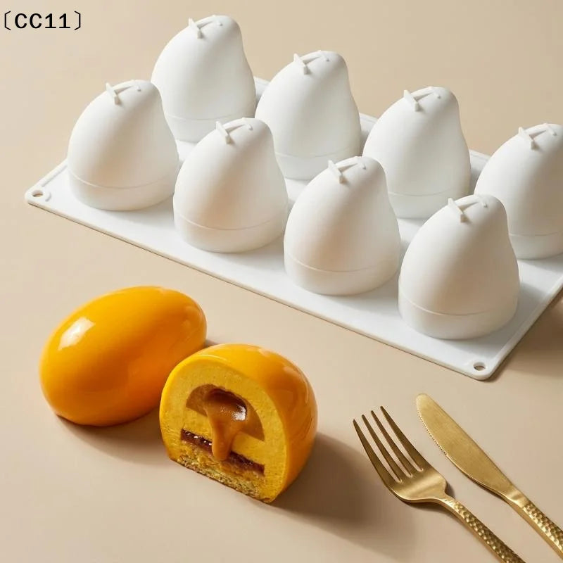Mango Pear French Mousse Cake Baking Mold Fruit Shaped Dessert Qme