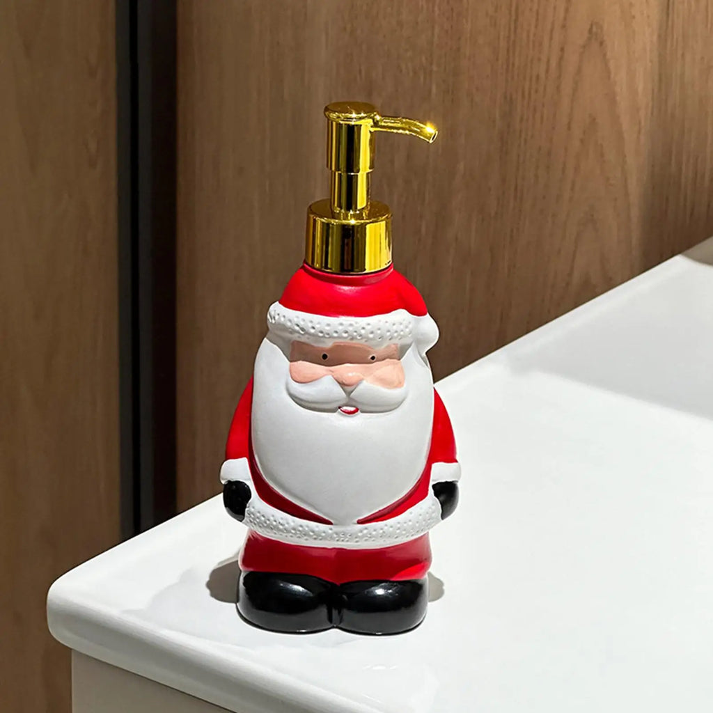 Christmas Bathroom Soap Dispensers Santa Claus Christmas Decor Bathroom Decor Hand Soap Dispenser for Restroom Powder Room Qme