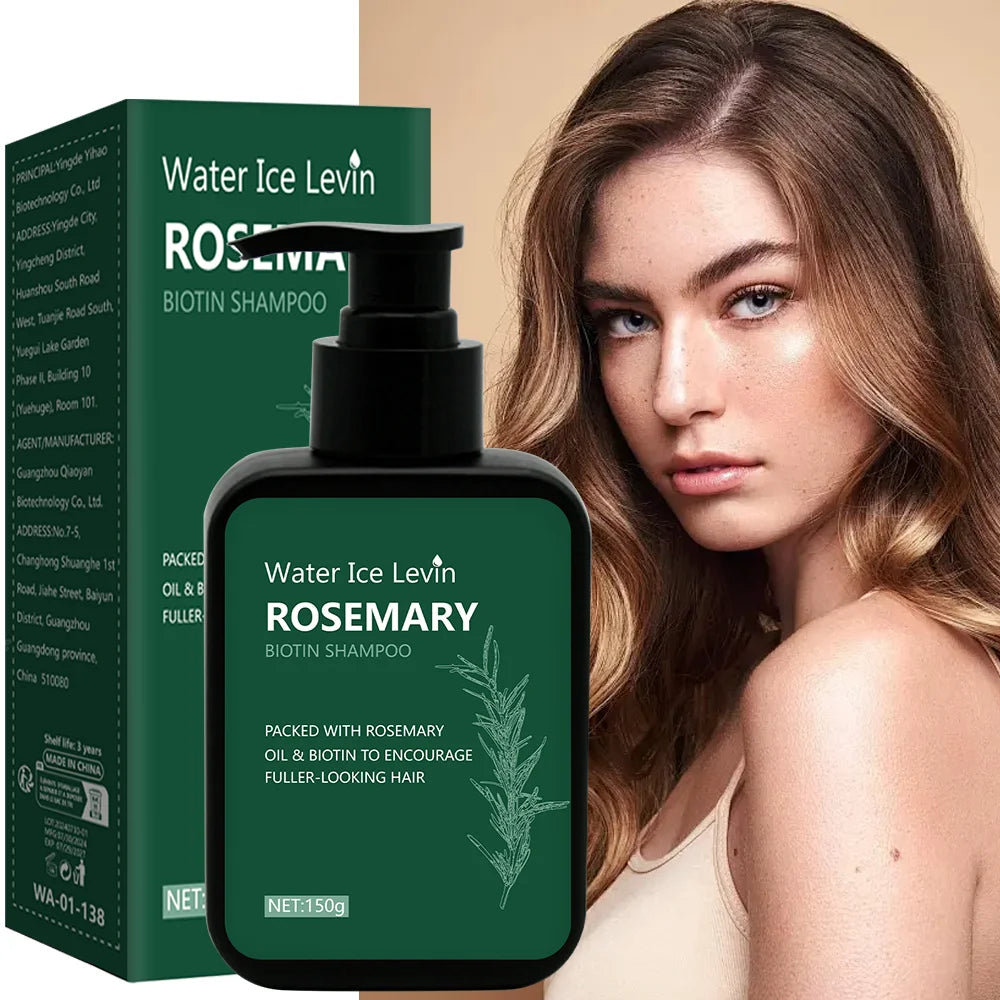 Rosemary Biotin Shampoo Hair Growth Deep Cleansing Scalp Care Oil Control Strengthening Hair Root Shampoo 150ml Qme 150ML