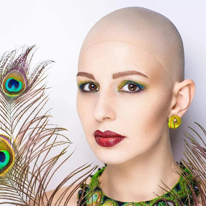 Realistic Latex Bald Head Cap Unisex Costume Wig Parties Film Fancy Qme