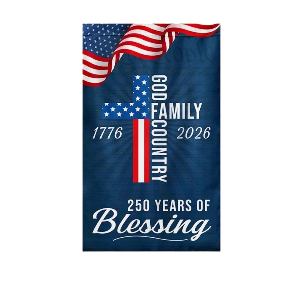 250th Anniversary Independence Day Patriotic Decoration Religious Garden Decor Flag American Banner Suitable for Celebrations Qme