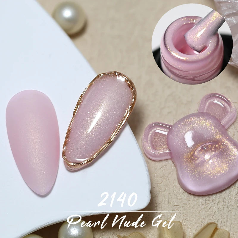 Arte Clavo Pearl Shell Gel Nail Polish Glitter Auroras Soak Off UV Qme 2140
