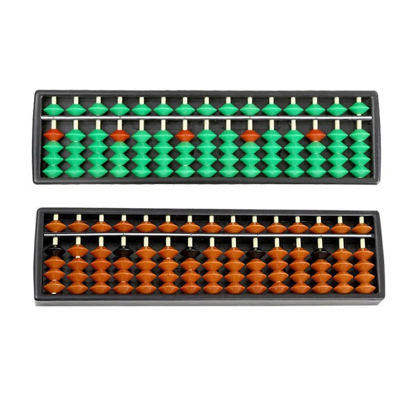 Portable Chinese 15 Digits Column Abacus Arithmetic Soroban Qme