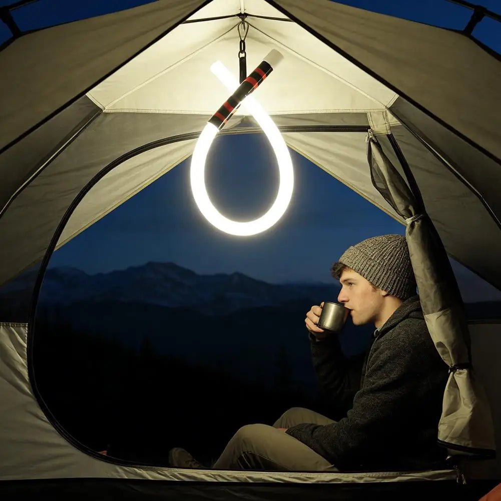 Flexible LED Light Stick Rechargeable Bendable Flashlight Lumen Work Qme