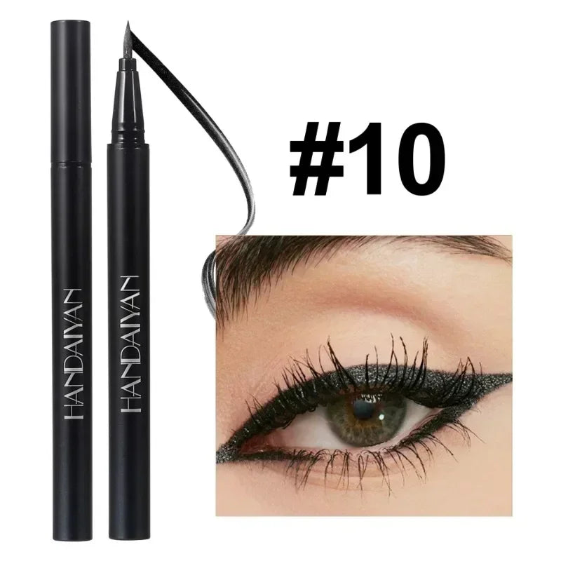 Pearlescent Eyeliner Stick Pen Glitter Eyes Shadow Waterproof Shimmer Eye Liner Pen Shiny High-gloss Cosmetics Beauty Make Up Qme 10