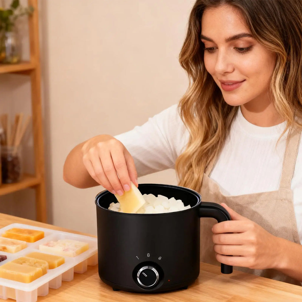 Candle Wax Melting Pot 1.5L Large Stainless Steel Electric Non-stick Candle Making Pot Melting Pitcher for Soap Candy Chocolate Qme