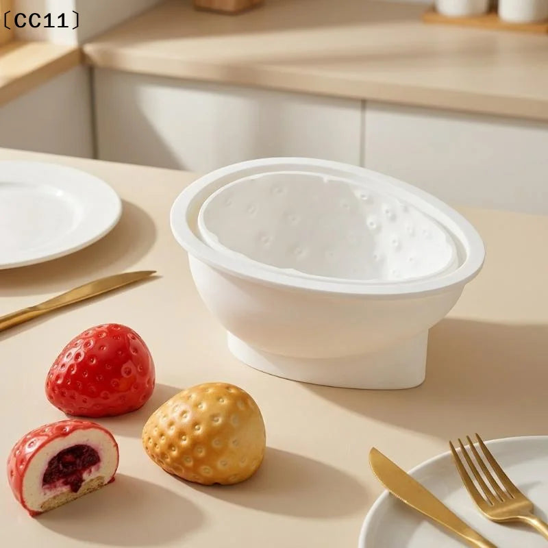 Strawberry Ice Cube Tray Silicone Moulds Candy Cake Cupcake Soap Qme