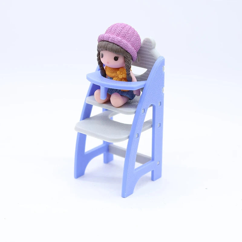 Miniature Simulation Baby Dining Chair Model 1 12 Scale Dollhouse Qme