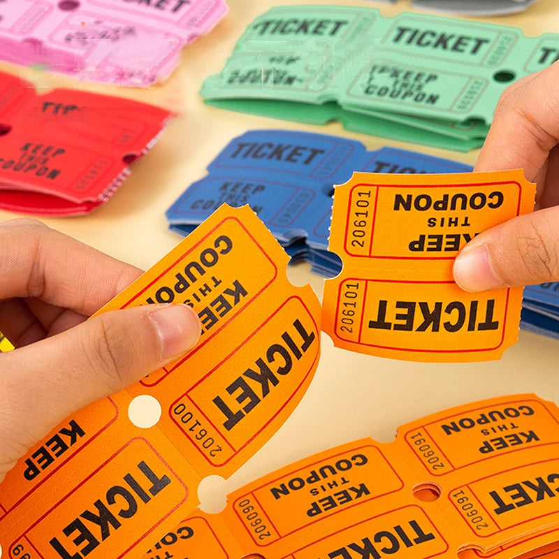 Event Essentials 100 Raffle Tickets Classroom Lottery Drink Fests Qme