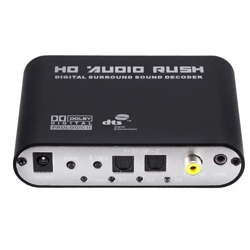 5.1 CH audio decoder SPDIF Coaxial to RCA DTS AC3 Optical digital Amplifier Analog Converte amplifier Hardware Cables Qme