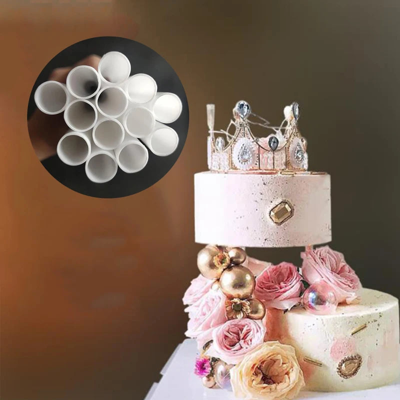Suspended Cake Dowels White Plastic Support Rods Round Straws Qme