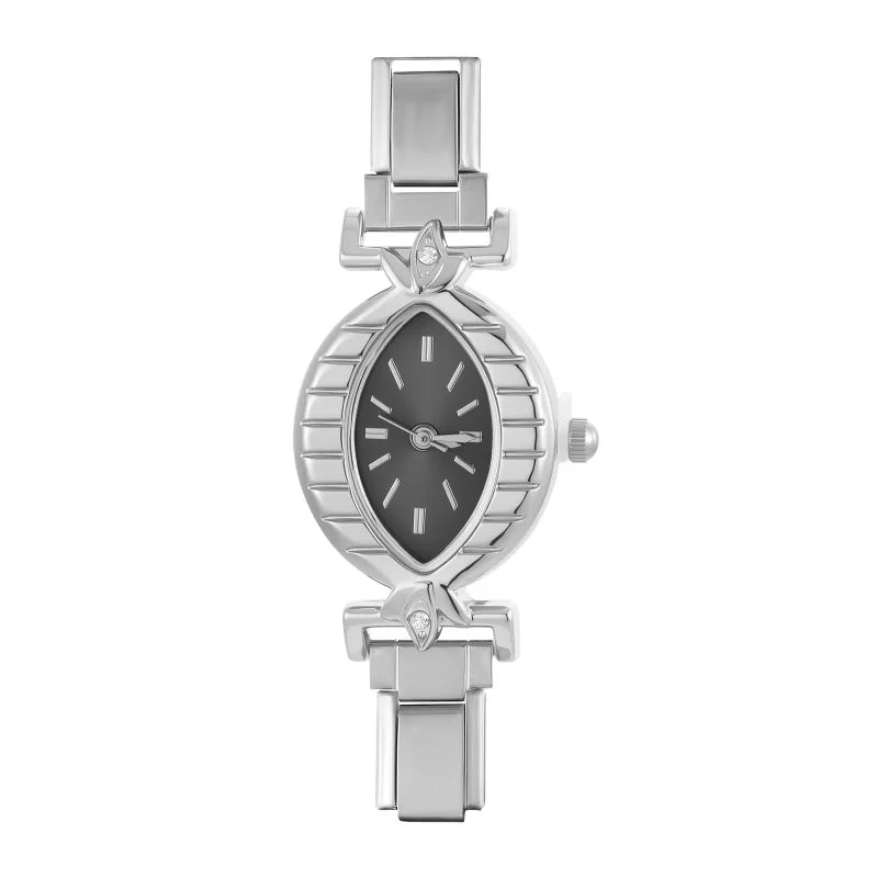 Wholesale Fashion Men Womens DIY 9mm Width Italian Elastic Charm Stainless Classic Oval Watch Bracelet Bangle For Birthday Gifts Qme S 37