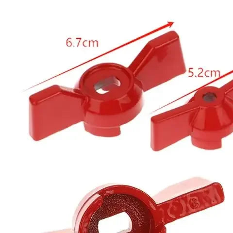 2Pcs Aluminum Handle Valve Handle Ball Valve Handle Wrench Red Butterfly Handle Accessories Qme