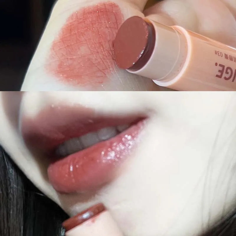 Colored Moisturizing Lip Balm Set Makeup Jelly Almond Coffee Lip Tint Nude Rose Black Tea Lipstick Primer Colorless Lip Care Qme