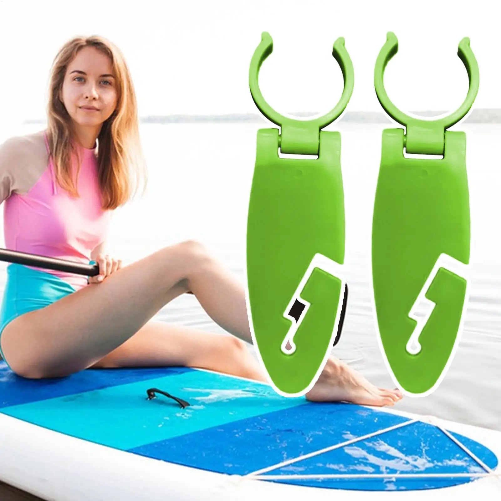 Paddle Board Clips Expandable Fix Clamps for Paddle Board Water Sports Supplies Fasten Clips for Boys Teens Men Golfers Dad Mom Qme