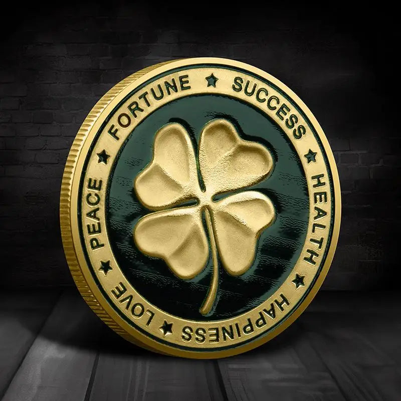 Four Leaf Elephant Collection Commemorative Coin Happiness Success Qme