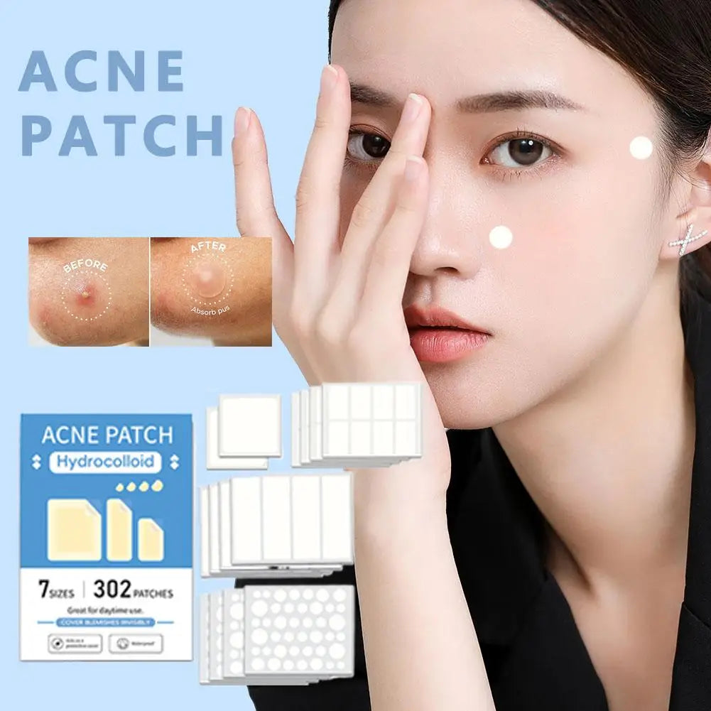 Mixed Sizes Hydrocolloid Pimple Patches For Face Salicylic Acid Hydrocolloid Invisible Acne Stickers For Zits Spots Qme