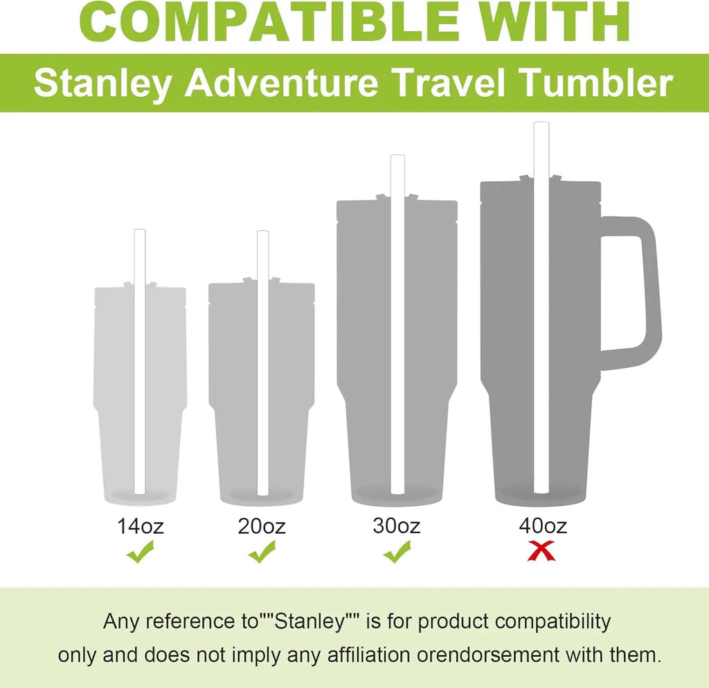 Reusable Straws Plastic Cleaning Brush Compatible Stanley 20& Qme
