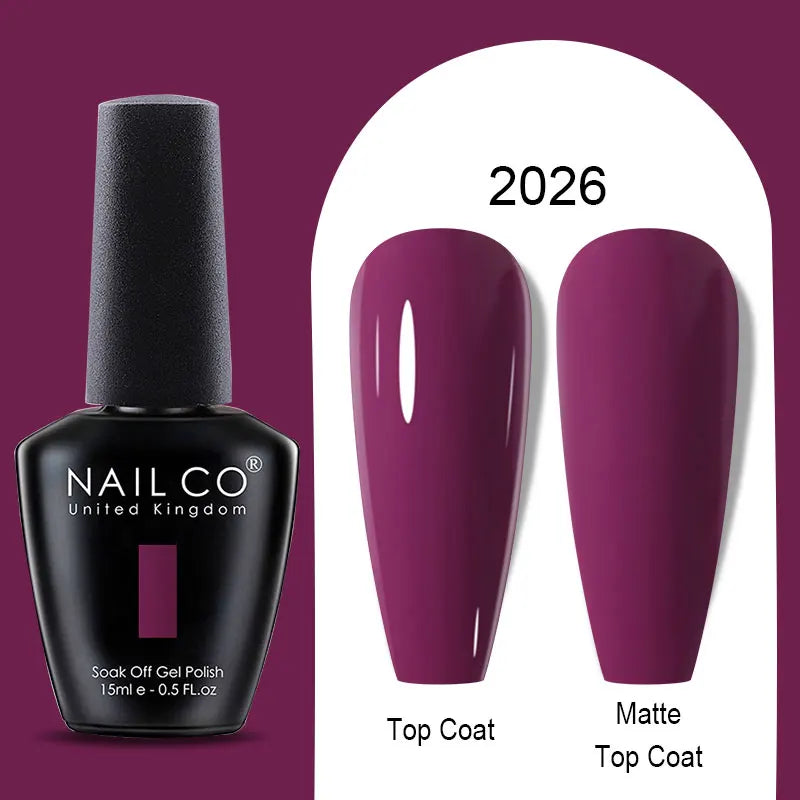 NAILCO Winter Red Gel Nail Polish Semi Permanent Soak Off Varnishes Qme 2026