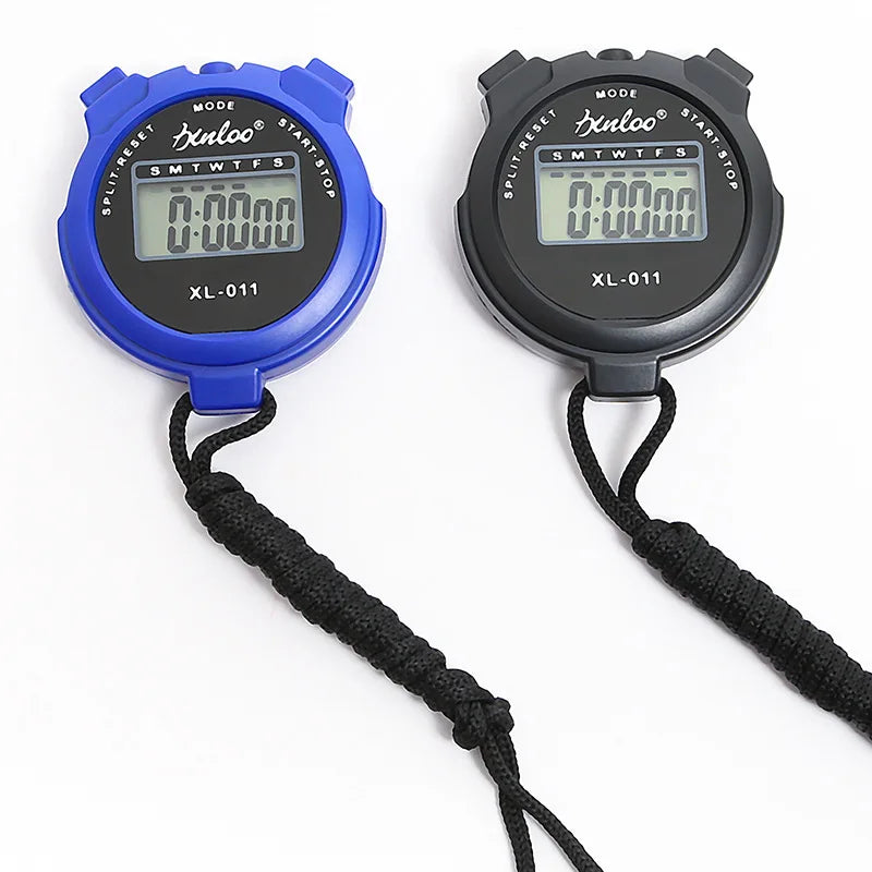 Portable Handheld Sports Stop Watch Digital Display Fitness Timer Qme