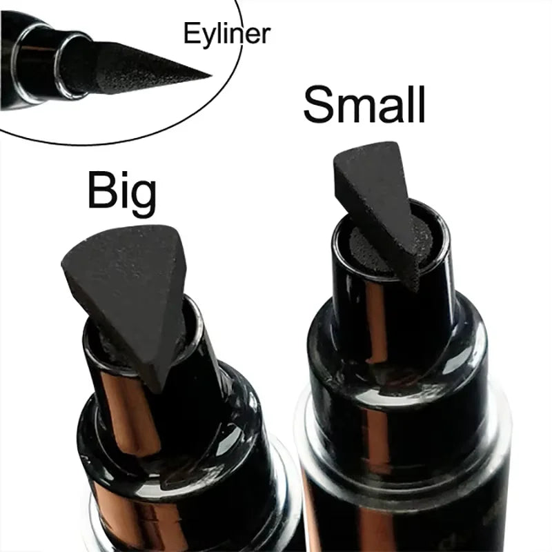 Big Stamp Seal Liquid Eyeliner Pen Waterproof Fast Dry Black Eye Liner Pencil With Eyeliner Cosmetic Double-ended Eyeliner Qme