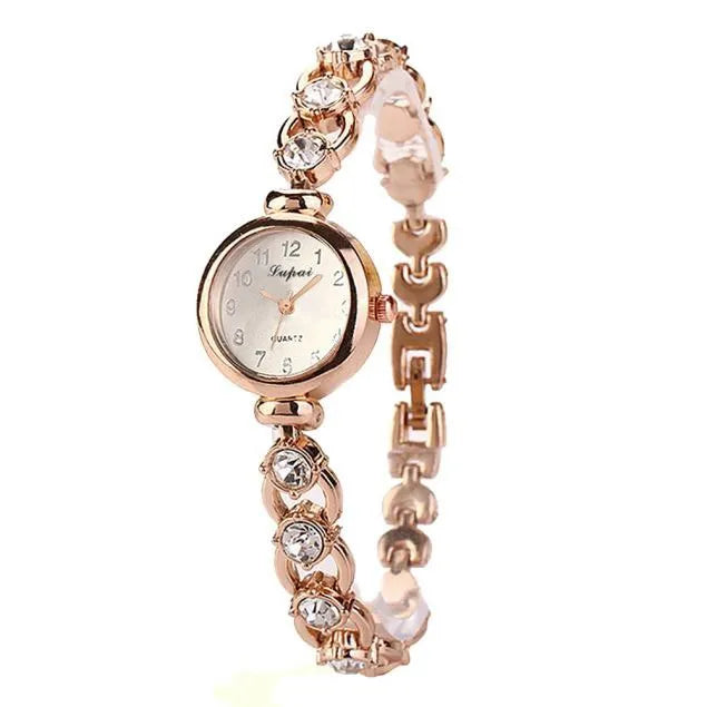 Ladies’ Luxury Business Watch Fashion Classic shiny Bracelet Reloj With Round Case Shape Women Elegant Quartz Diamond Wristwatch Qme