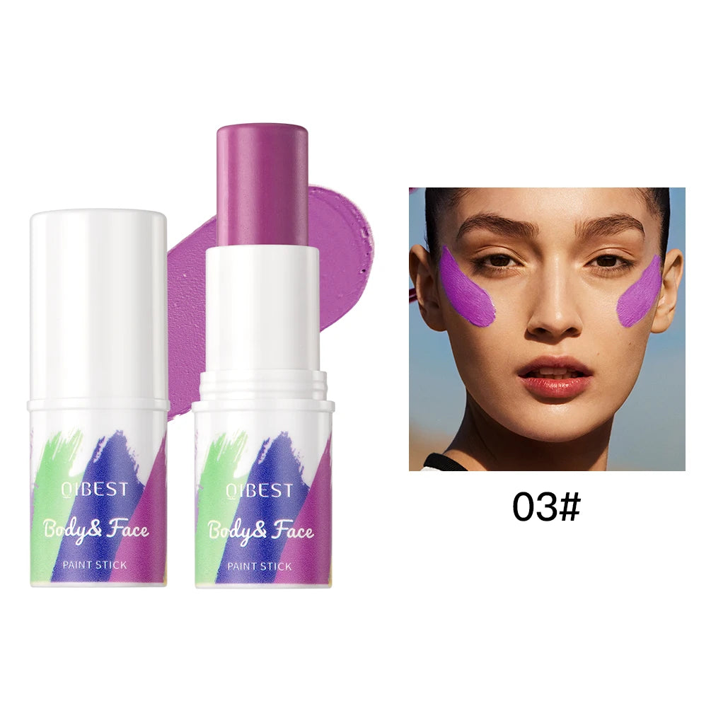 QIBEST Body Paint Stick Blendable Long-Lasting Colourful Eye Face Painting Sticks Pen Makeup Eyeliner Eyeshadow Cosmetics Qme 03