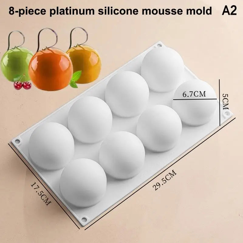 Circle Ball Shape Cake Candy Mold Heart Mousse Mould Chocolate Qme A2