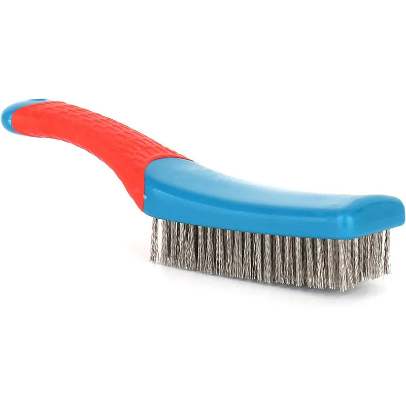 Heavy Duty Stainless Steel Wire Brush Comfortable Plastic Handle Qme