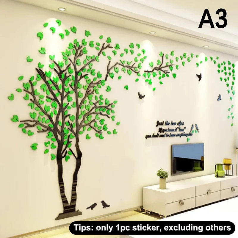Self-adhesive Home Background Wall Decal Stickers Decoration Bedroom Qme A3