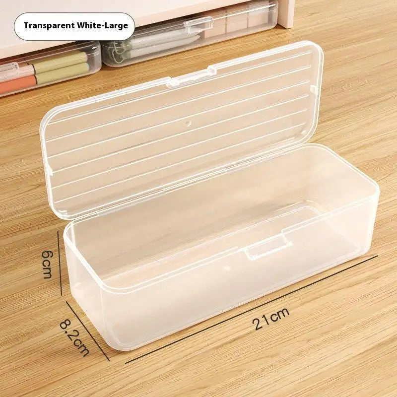 Student Simple Stationery Box Pencil Case Water Pen Transparent Holder Qme C