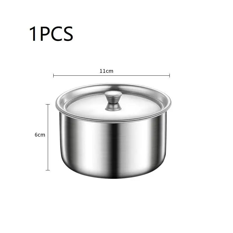 1 3 Stainless Steel Steamed Egg Bowl Ramen Rice Fruit Salad Stew Qme 1PCS