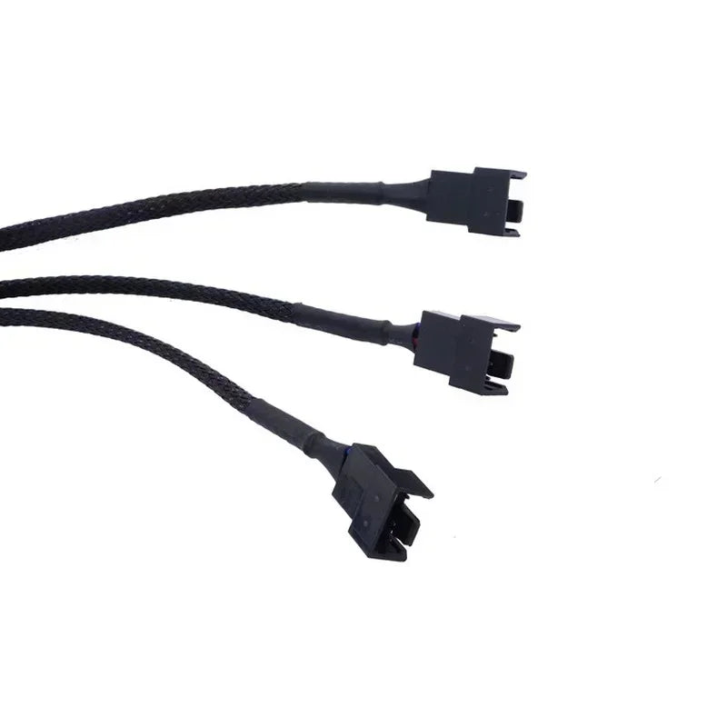 Fan Hub CPU Cooling 1 to 3 Port 12 V to Fan-Header with 3 Pin PWM Controller Dedicated Supply Extension Cable Qme