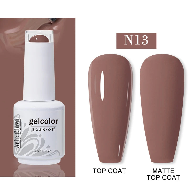 Arte Clavo15ml Gel Nail Polish Art 65 Colors Colorful Soak Off UV
