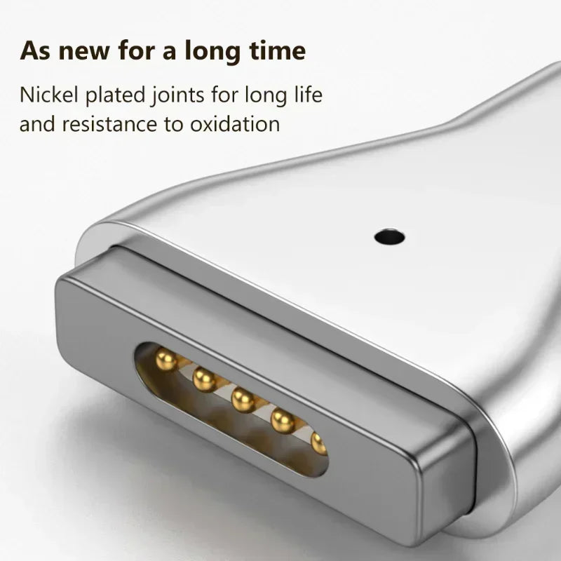 1pcs Type C Magnetic USB PD Adapter Connector, Type-C Female to Magsafe USB C Female Magnet Plug Converter for MacBook Qme
