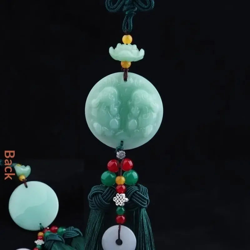 1pc Chinese Luck Car Accessory Rearview Mirror Pendant Suitable For For Asian Culture Decor & Driving Amulet Qme B4